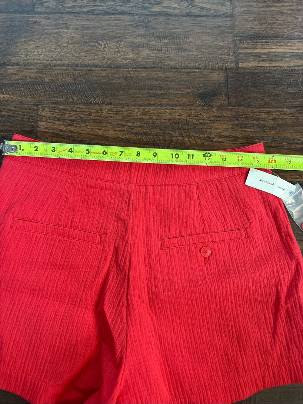 Maeve by Anthropologie Harlow Red Textured Shorts size 10 NWT - Picture 2 of 7